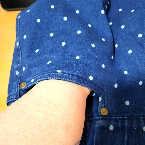 Denim Moves Stretch Pull-On Polkadot Jean Capris Size XL - Picture 4 of 7